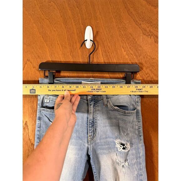 Kancan Los Angeles Women's Distressed Skinny Jeans Blue Size 28 - Picture 6 of 8